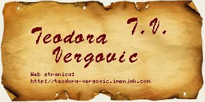 Teodora Vergović vizit kartica